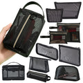 3size Black Makeup Bags Small Large Mesh Transparent Cosmetic Bag Organizer for Cosmetics Storage Wash Bag