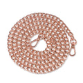 Factory Price 120mm Rose Gold Long Metal Chain Handbag Chain with Snap Hook