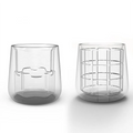 QiAOQi Glassware High Borosilicate Double Wall Glass Mug Coffee Cups