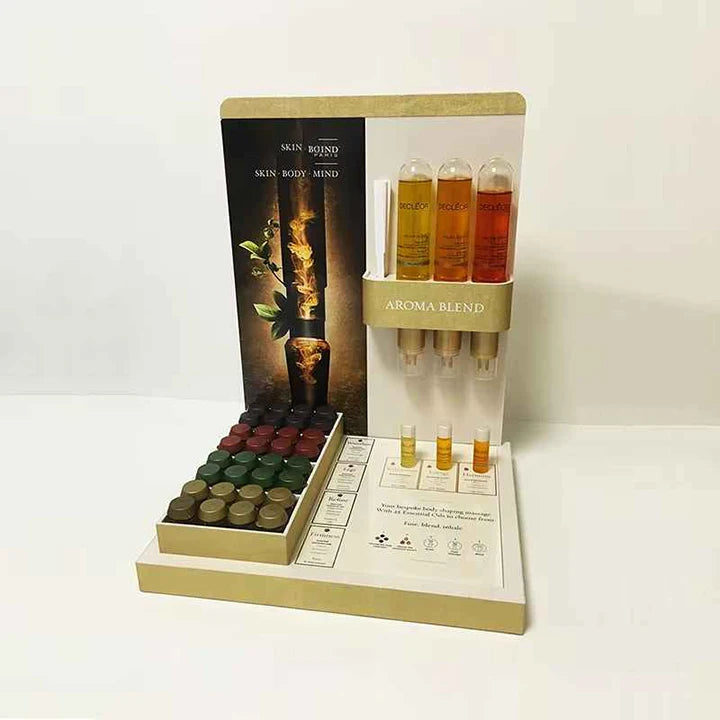 Custom Counter Acrylic Skincare Product Display Rack Beauty Store Cosmetics Makeup Displays Stand