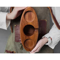Wooden Espresso Coffee Filter Wood Coffee Tamper Holder Espresso Coffee Tamper Mat Tamper Station Portafilter Stand