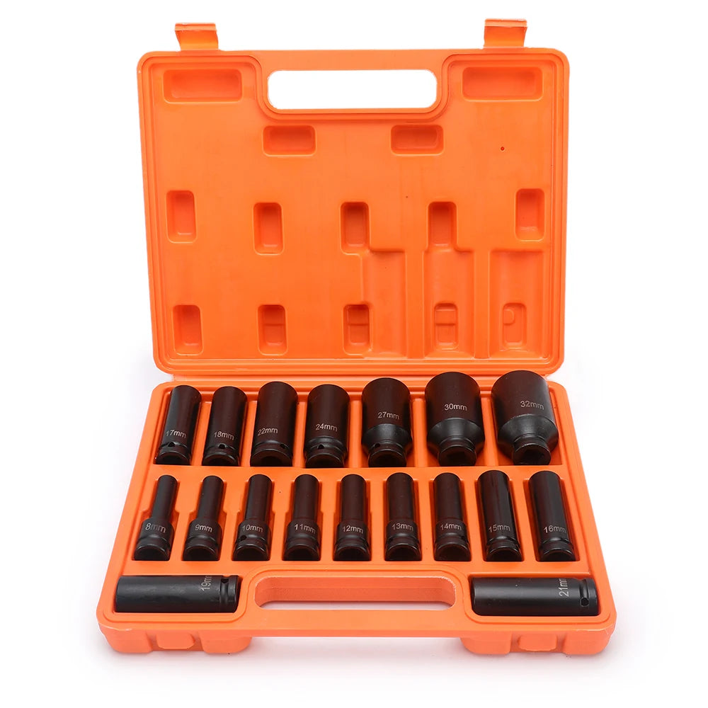 1/2 1/4 3/8 " Heavy Duty Spanner Socket Set Socket Tool Pneumatic Tools