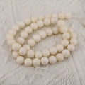 CB8100 White Coral Gemstone Round BeadsCoral Jewelry Supplies Round Beads for Coral Jewelry Making