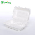 BioKing Morden Style Eco-Friendly Lunch Box High Clamshell Packaging for Food Waterproof Paper PET Sushi Pet Food Noodles