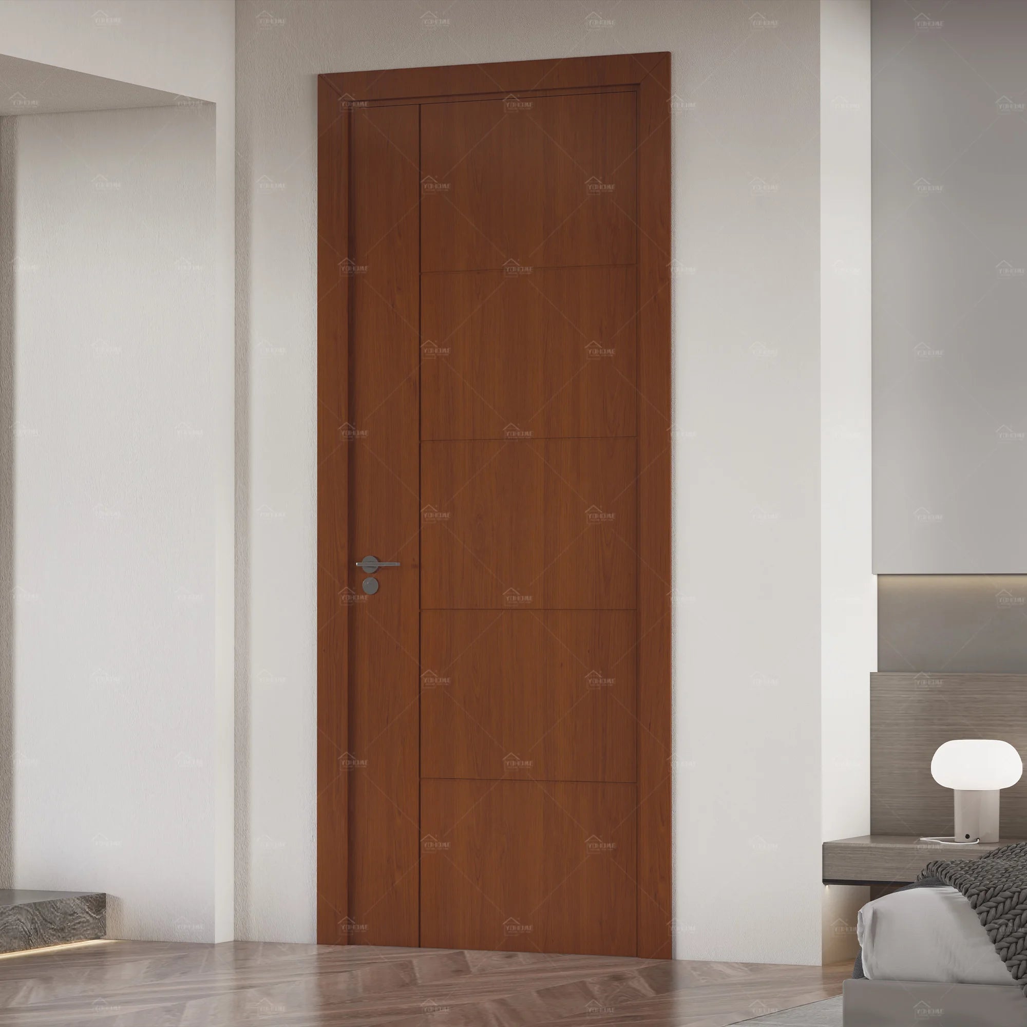 Simple Design Fashion Wooden Bedroom Interior Door Quality Interior Doors Apartment Hotel Bedroom Doors