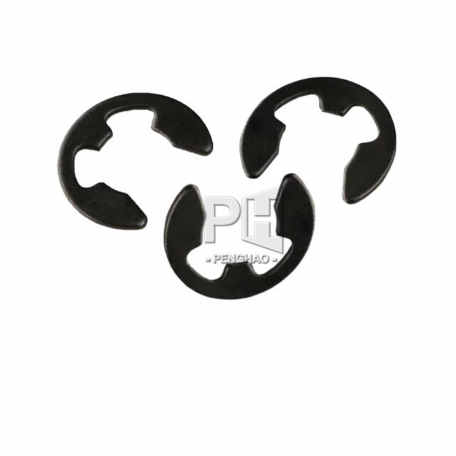 Factory Direct E-shaped Circlip Opening Shaft Retaining Ring Iron Black E-shaped Buckle Gasket M2 M3 M4 M5 M6 M8 M10 M12 Circlip
