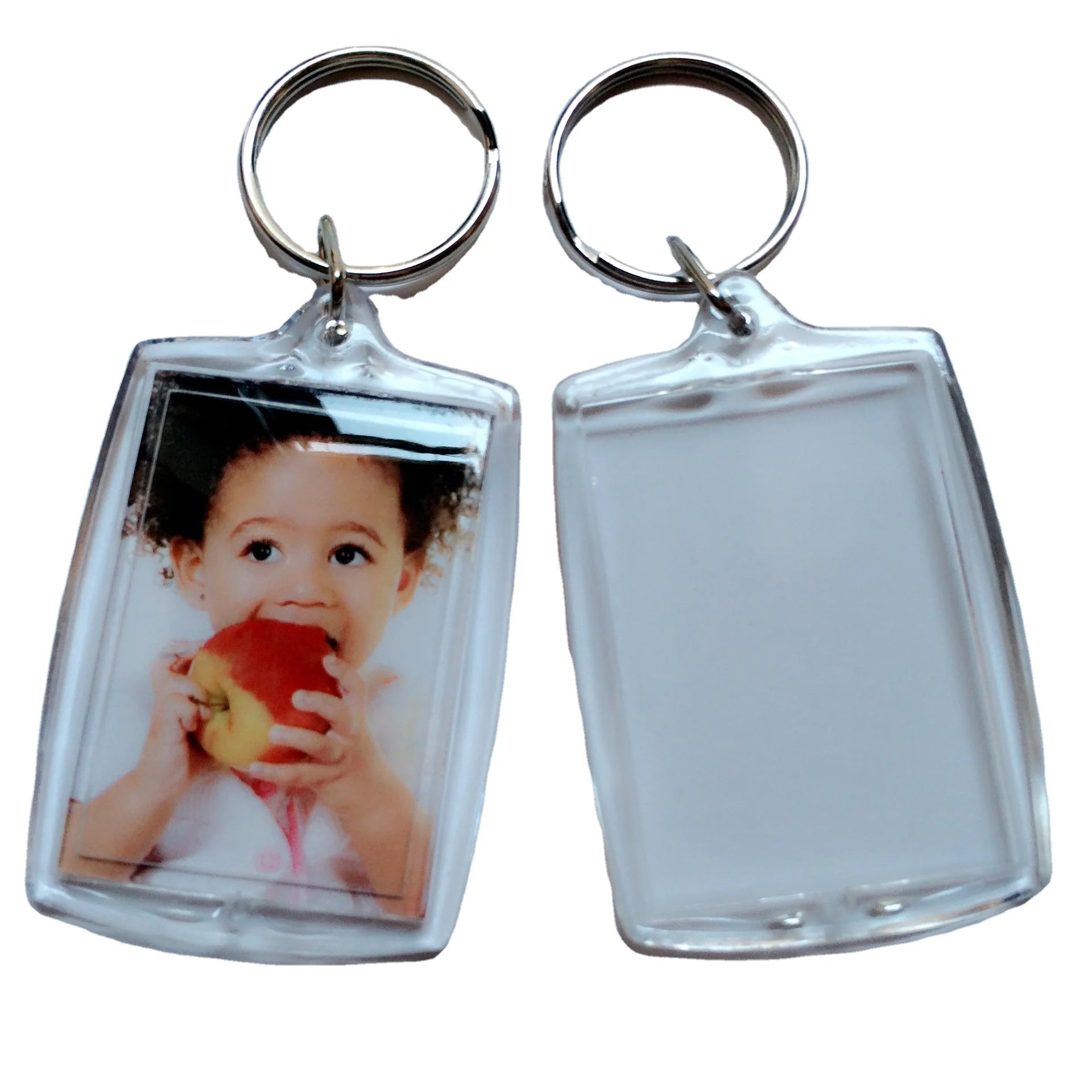 Transparent Blank Acrylic Keychain Transparent Plastic Storage Label Hanging Photo Acrylic Keychain