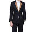Black Costume Homme Men Suits Groomsmen Notch Lapel Groom Tuxedos Men Suits Wedding/Prom Best Man Blazer ( Jacket+Pants)