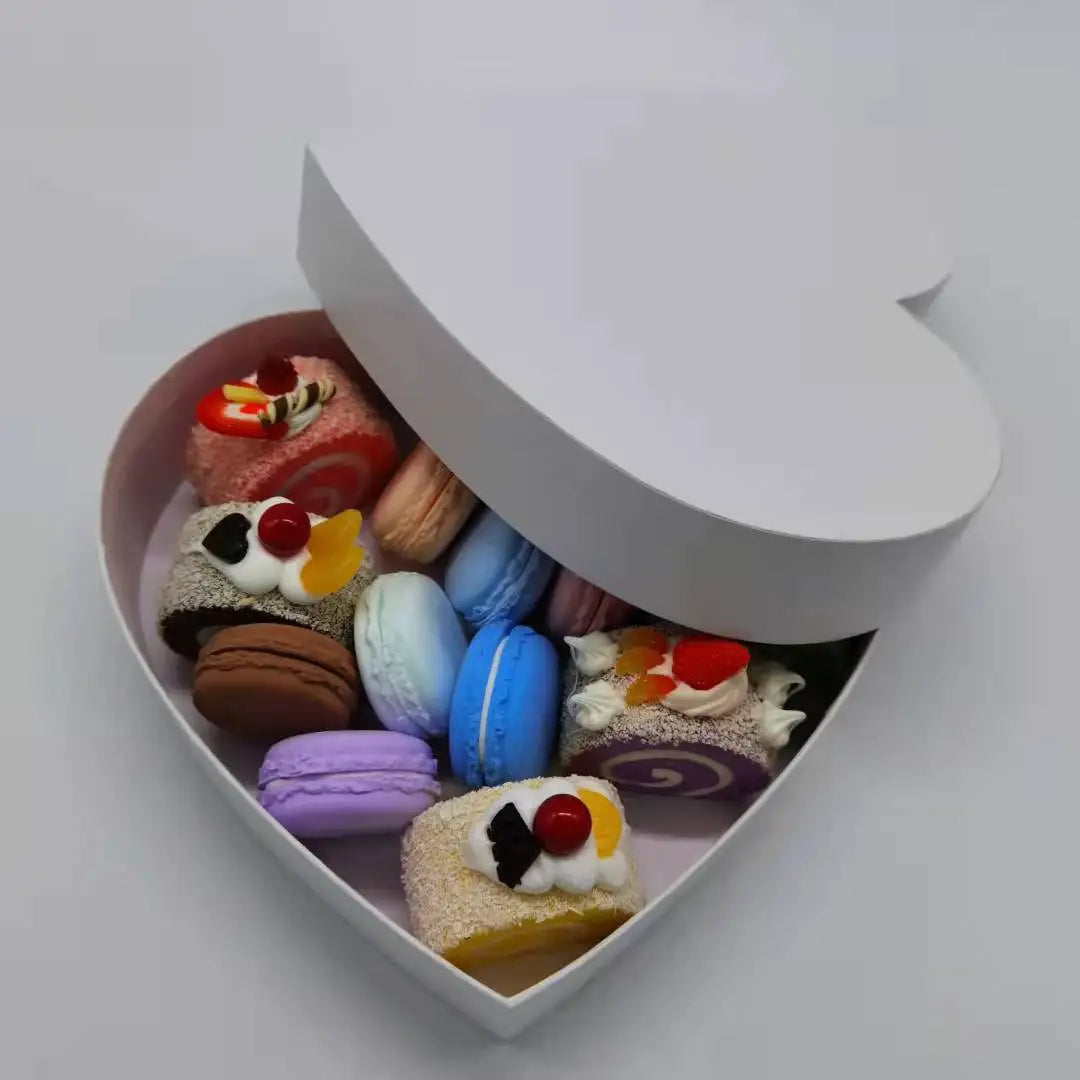 Macaron Packaging Mache Cake Bridesmaid Chocolate Strawberries Sweet Candy Heart Shaped Gift Box