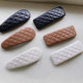 KLACOMA Colorful PU Leather Korean Fashion Geometry Decorative Elegant Side Bb Customizable OEM/ODM Hair Clips Model 01 Made
