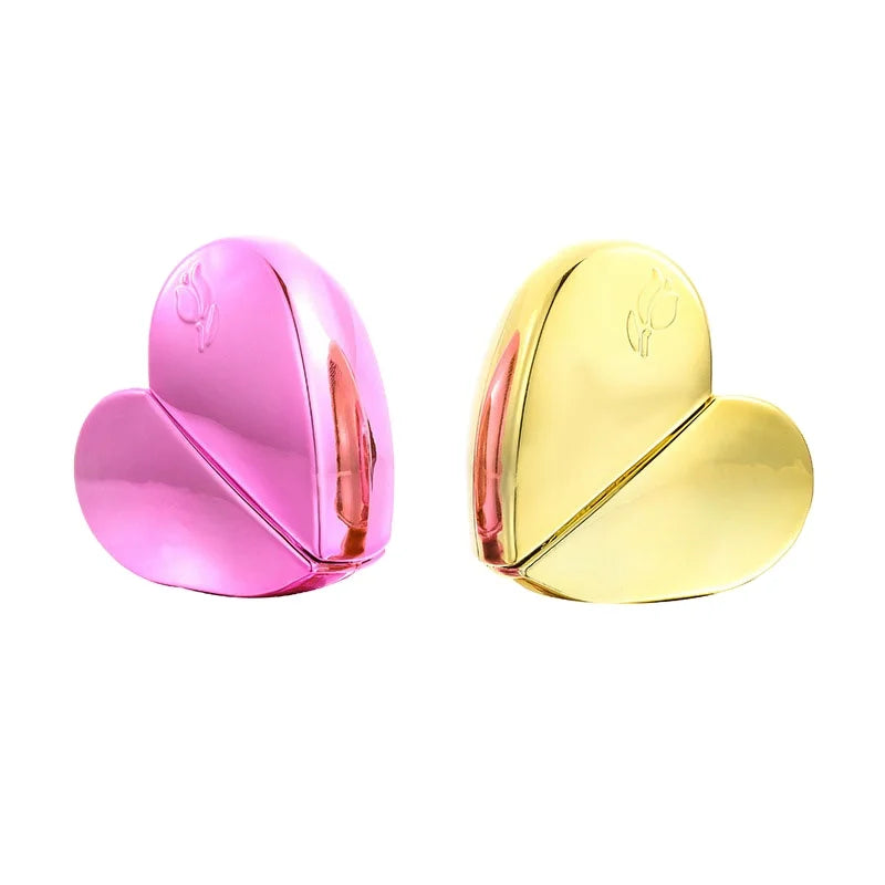 Custom Logo 25 ml Colored Glass Heart Shaped Perfume Bottle 25ml Screw Neck Oils Empty Special Shape 25ml Perfume Empty Bottle