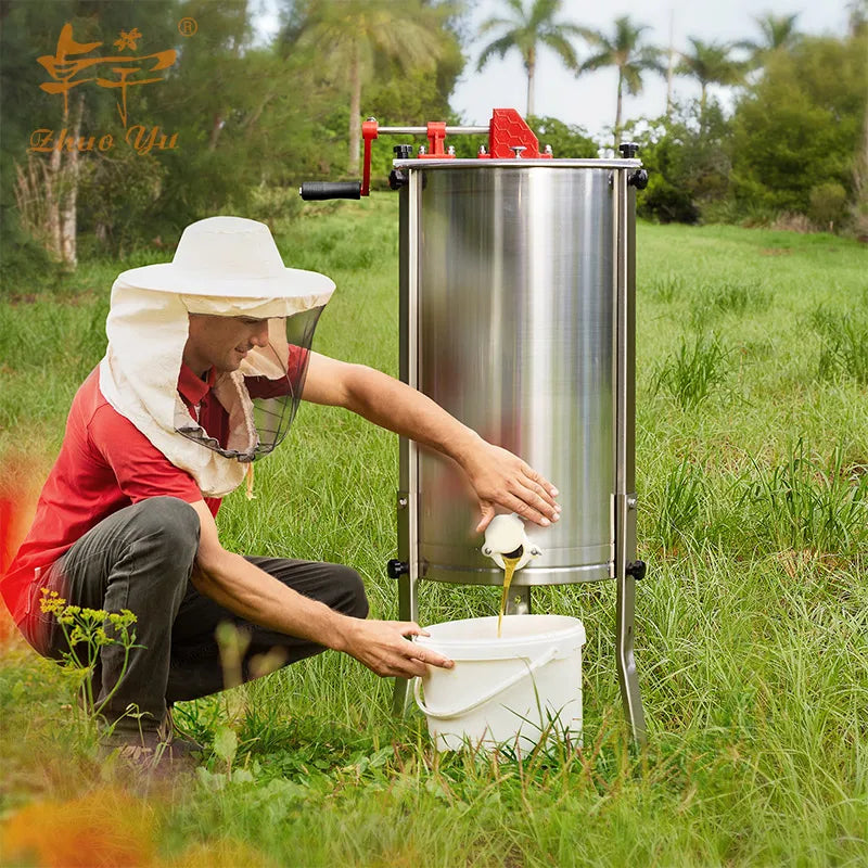Manual 2-Frame Stainless Steel 304 CE Certified Eco-friendly Beekeeping Equipment New Condition Self-Reversal Honey Shaker