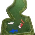 Golf Professional Large Realistic Putting Training Mat Golf Practice Green Mat with Putter/Movable Golf Cup/Slope Pad