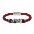 Real 999 Sterling Silver Pixiu Bracelet for Men and Women Magnetic Clasp Hand Braided Lucky Knot Retro Thai Amulet Jewelry
