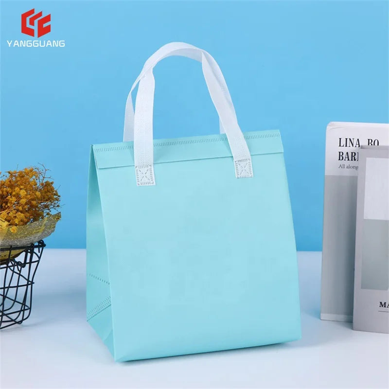 Custom Logo Size Luxury Non-Woven Aluminum Foil Thermal Insulated Food Delivery Cooler Bag Pizza Picnic Lunch Warmer