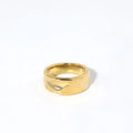 Popular Stainless Steel Jewelry Wholesale Stainless Steel Fashion Jewelry Rings Hammer Droop Ring Unisex Jewelry Gift