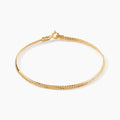 Inspire Jewelry Wholesale 316L Stainless Steel Minimal Classic 18K Gold Plated Flat Snake Chain Link Dainty Bracelets for Women