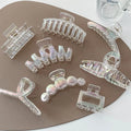 INS Hot Sale Geometric Transparent Hairpin Sweet Mermaid Accessories Laser Plastic Hair Clip Claw for Women
