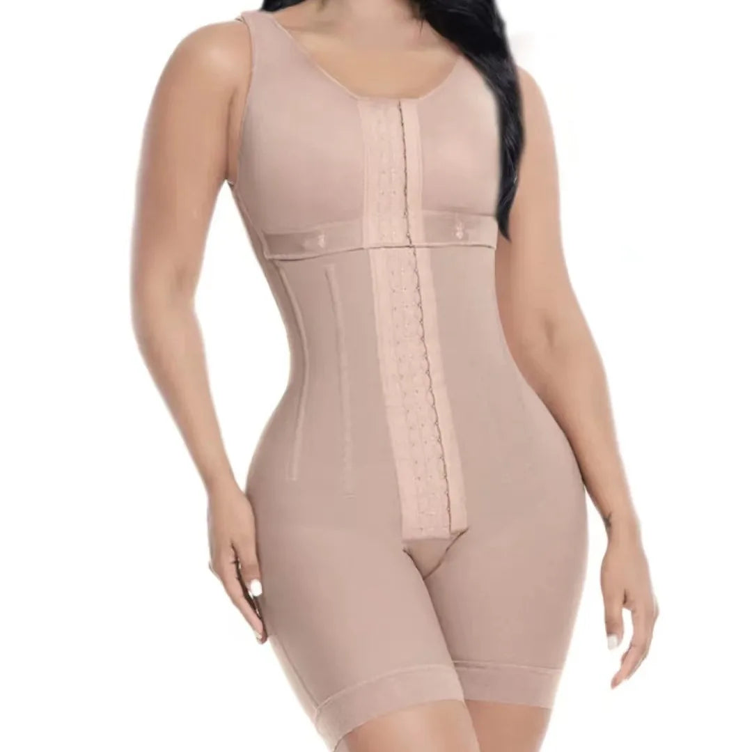 Women's Postpartum Corset One-Piece Button Design Cross-Border Crotchless Shapewear Firm Abdomen Butt Lifting Everyday Slimming