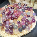 Kindfull Nature Crystal Hand Carved Candy Fluorite Sphere Healing Stone Fengshui Crystal Rainbow Fluorite Sphere for Sale
