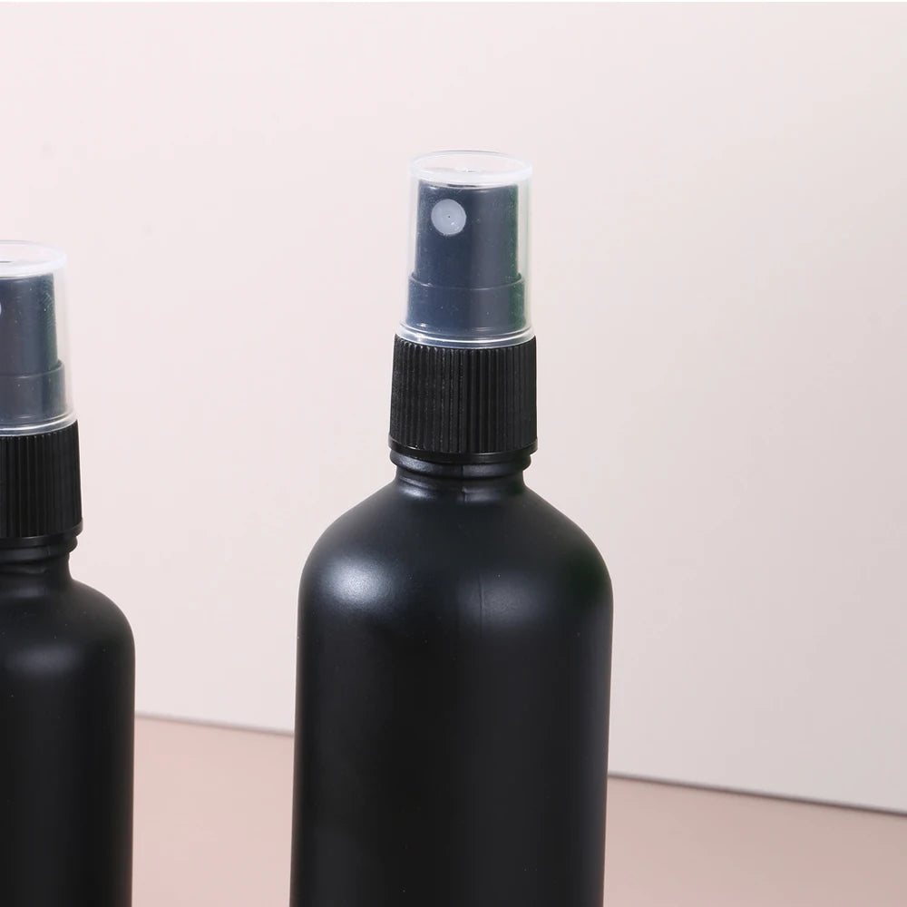 Wholesale 100ml Boston Perfume Bottle Empty Amber Matte Frosted Glass with Sprayer Pump Wholesale Glass Bottles