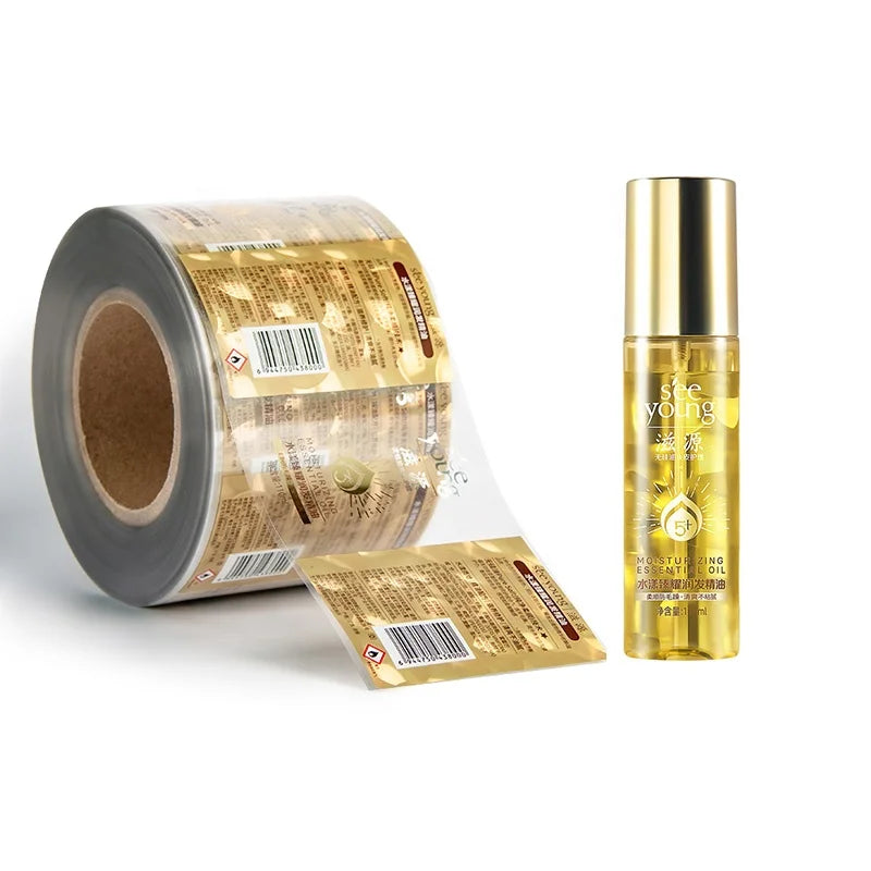 Composite PP Luxury Cosmetic Labels Printing BOPP Sliver Foil PP Cosmetic Bottle Label Waterproof Sticker for Bottles