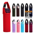 Cheap Promotion Gift Custom Logo 500ml Neoprene Water Bottle Cooler Sleeve With Shoulder Strap