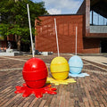 Support Customized Giant Resin Lollipop Candyland / Large Foam Resin Candy Props Sculpture for Birthday Party