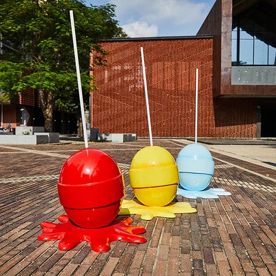 Support Customized Giant Resin Lollipop Candyland / Large Foam Resin Candy Props Sculpture for Birthday Party