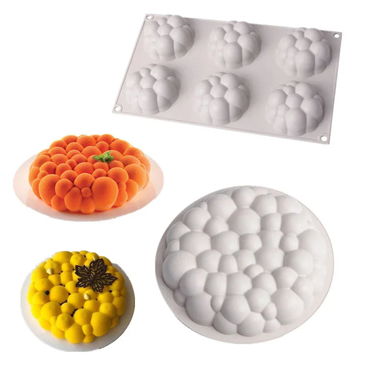YS Round Cloud Shape Silicone Mold Cloud Bubble Mousse Cake Mold Dessert Cake Mousse Mold Dessert Decoration Party Cake Tools
