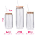 Estick 20Oz Beer Double Wall Sublimation Tumbler with Pre-Drilled Snow Globe Lid and Straw Pre-assembled Beer Glasses