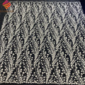 Ivory White Gorgeous Sparkle Beaded Tulle Fabric With Sequins for Wedding Dress 3D Flower Glitter on Mesh Bridal Lace Fabric