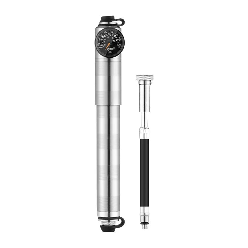 French Valve Mini Aluminum Alloy Bicycle Hand Pump Parts Pressure Gauge 11 Bar/160psi Schrader/Presta Valve Type for Bicycle