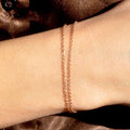 EManco Dainty Bracelet Fashion Gold Plated Chain Double Layers Thin Stainless Steel Link Chain Jewelry Women Wholesale