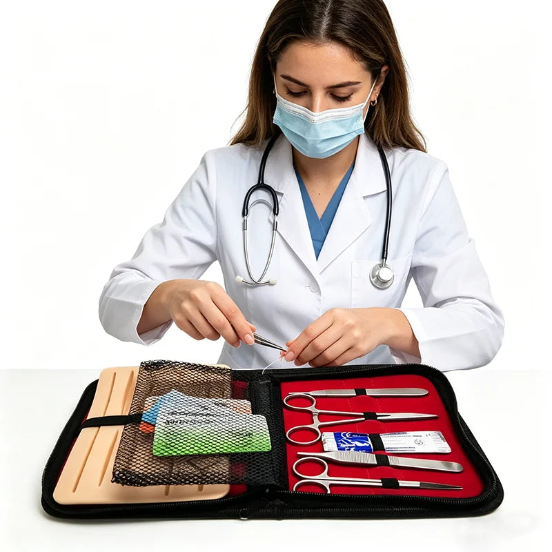 Stainless Steel Silicone Dissection Manikin for Medical Science Students Surgery Anatomy Suture Training Kit B5750 Healer