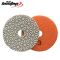 D100mm 3-Step Round Diamond Wet Polishing Pad 4-Inch Outer Diameter Customizable OEM for Man-Made Stone