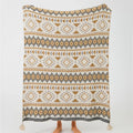 Custom Bohemia 100% Acrylic  Picnic Outdoor Knitted Throw Blanket for Home Decoration TL