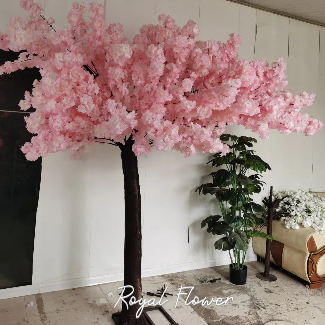 Wholesale Tree Cherry Blossom Plants Artificial Flower Willow Big Decoration Large Artificial Trees for Indoor