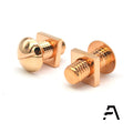 Novelty Detachable Screws Rose Gold Brass Cufflinks for Men-Business Wedding Engagement & Anniversary Gift