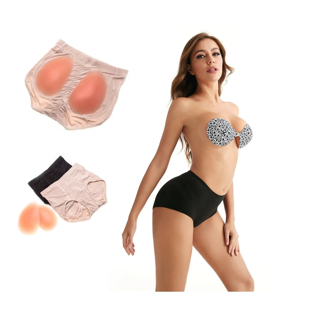 Women's High Waist Shapewear Tummy Firm Control Hip Pad Butt Lift Panties Everyday Style Adult Shaper Boyshort