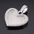 Top Icy Iced Out Baguette Small Heart Pendant Brass 18K Gold Plated CZ Fashion Jewelry Pendants Cute Necklace for Women
