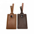 Ready to Ship Cheap Wholesale Travel Bag Suitcase Tag Wedding Favor Gift Luxury Red Black Genuine Real Leather Luggage Tag