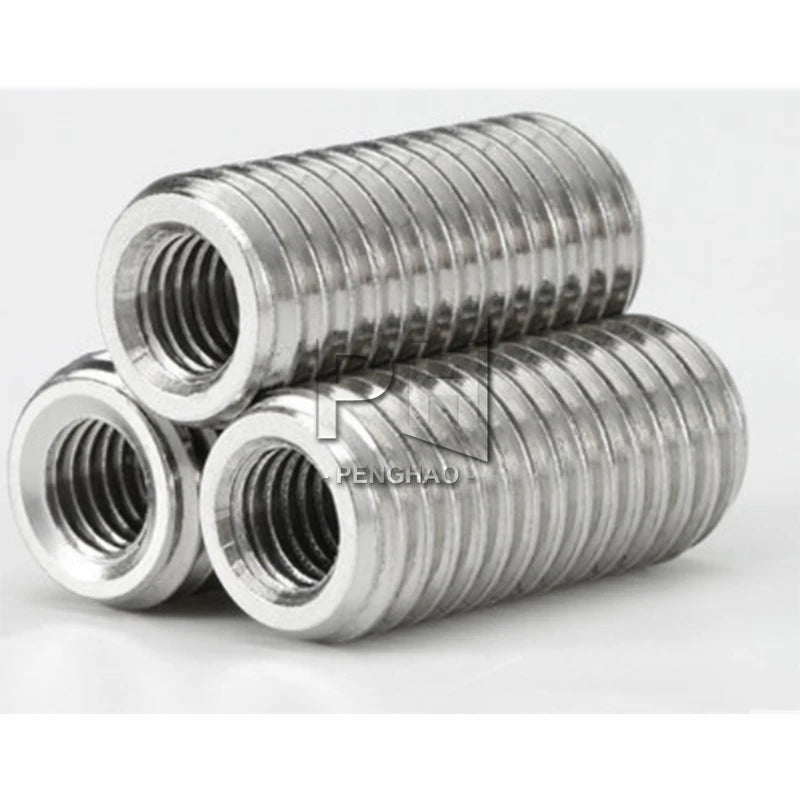M2-M12stainless Steel 304 Inside Outside Thread Adapter Screw Wire Thread Insert Sleeve Conversion Nut Coupler Convey 1216