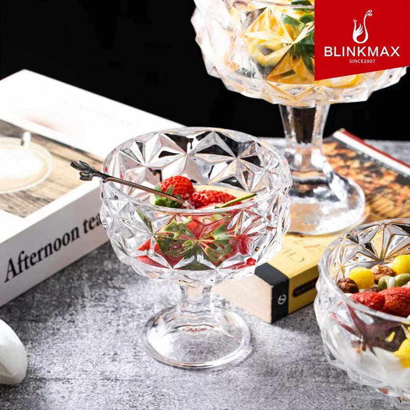 Hxglass Blinkmax 200ml Tea Cup Creative Flower Design for Party for Sense Pudding Cocktail Dessert and Ice Cream