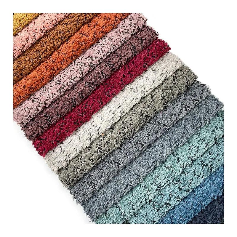 Multi-colors Printed Weft Chenille Fabric 100% Polyester Dot Pattern Breathable Water Resistant Sofa Car Furniture Textile