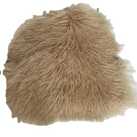 Long Curly Fur Mongolian Sheep Fur Plate Tibet Lamb Skin Fur Blanket