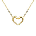 Classic 18K Gold Heart Pendant Love Necklace with Diamond Jewelry for Valentine's Day Gift