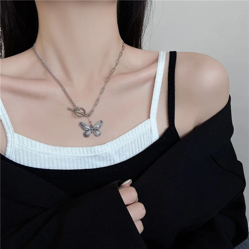 Wholesale Cheap Reasonable Priceretro butterfly Necklace Pendant Choker