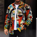 Custom Print New Plus-size Jacket Men's Spring and Autumn Fashion Handsome Korean Wave Clothing Jacket Top