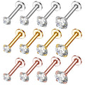 16G Lip Rings Stainless Steel Labret Studs Monroe Lip Ring Helix Tragus Earring Stud Rings Medusa Piercing Jewelry